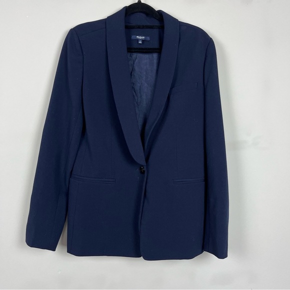 MADEWELL DUSKFALL ONE BUTTON BLAZER IN NAVY SIZE 4 - Picture 6 of 15